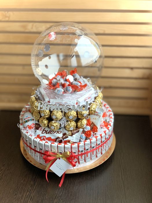 Букети з цукерок Смачні подарунки Чоловічі букети До дня закоханих