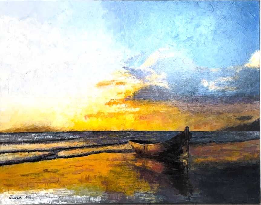 Obraz - pejzaż, akryl na płótnie  88/115cm