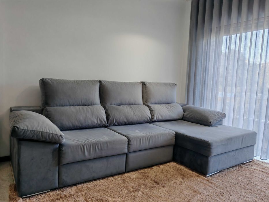 Conjunto de Sala de Jantar & Sala de Estar | Cinza e Branco | Moderno