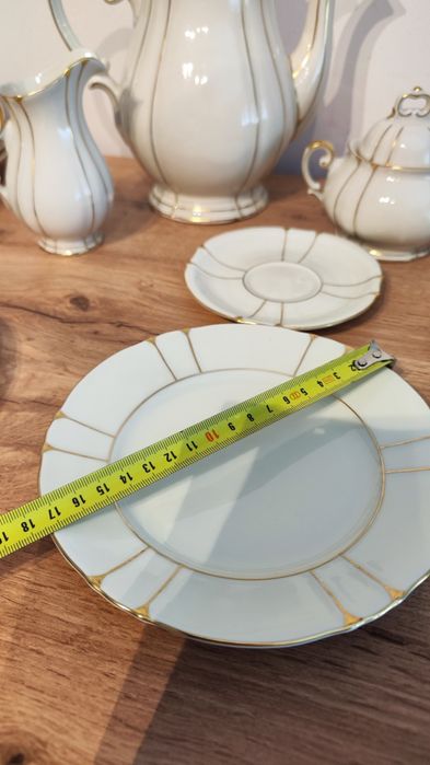 Serwis kawa na 10 osób, porcelana