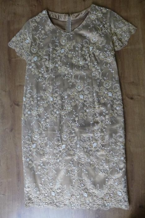 Sukienka koronkowa + żakiet 44, XL