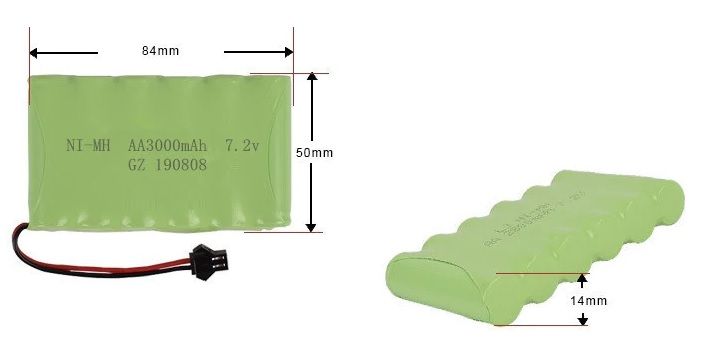 Bateria brinquedos carro barco telecomandado 4.8v ou 7.2v 3000mah NOVO