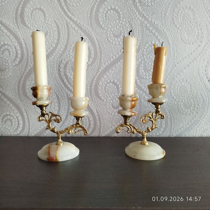 подсвечники из оникса