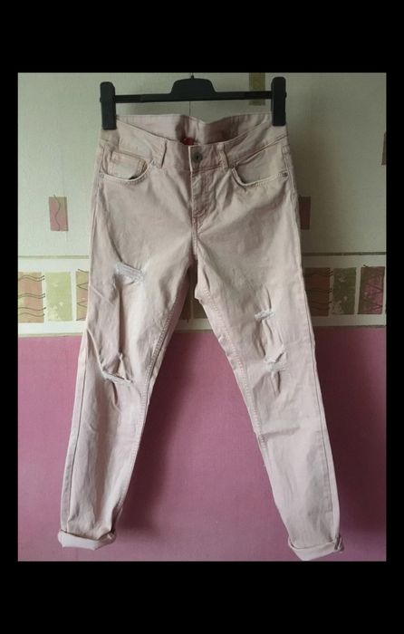 H&M spodnie dżinsowe destroy ripped jeans. z efektem postarzenia. nowe