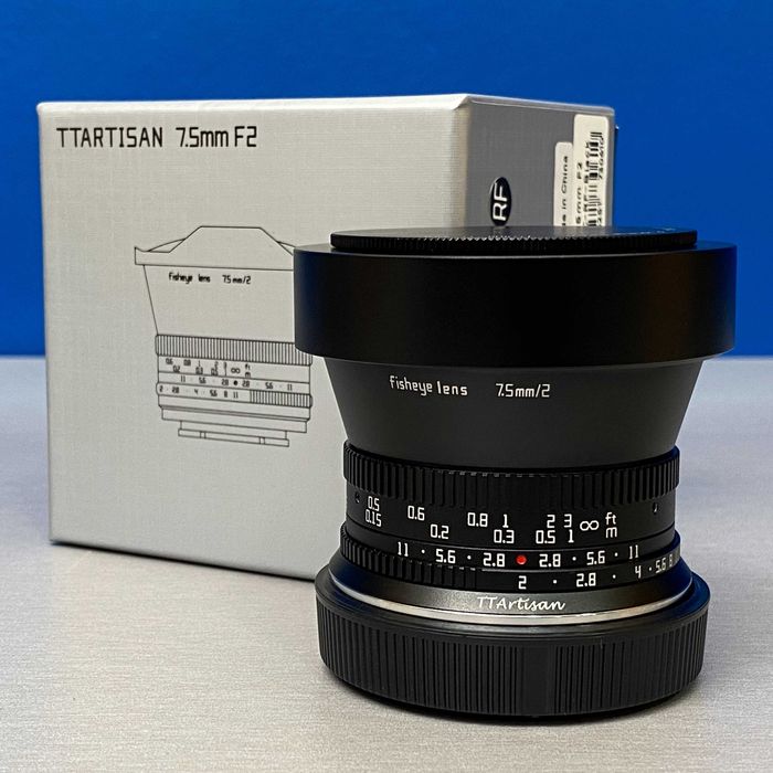 TTArtisan 7.5mm f/2 Fisheye | Canon RF-S | NOVA | 3 ANOS DE GARANTIA