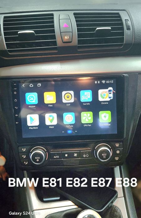 Rádio Android 14 com GPS BMW E81 E82 E87 E88 (Novo)