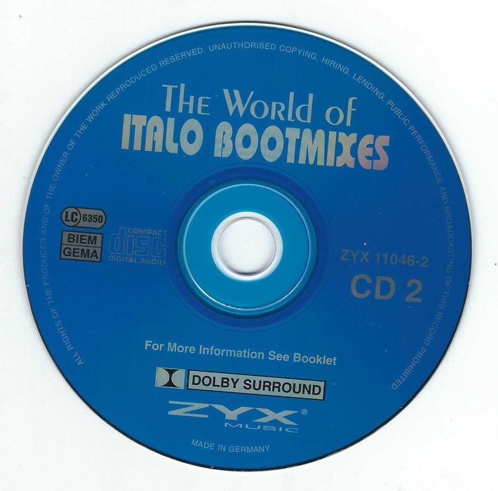 2 CD - The World Of Italo Bootmixes (1996) (ZYX Music)