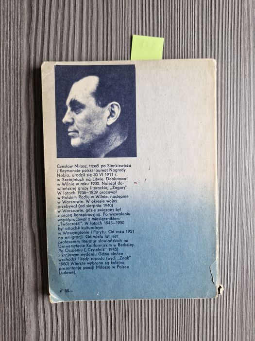 9597. "Wiersze wybrane" Czesław Miłosz