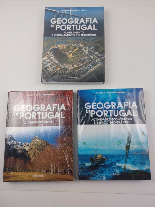 Coleção 3 livros geografia de Portugal