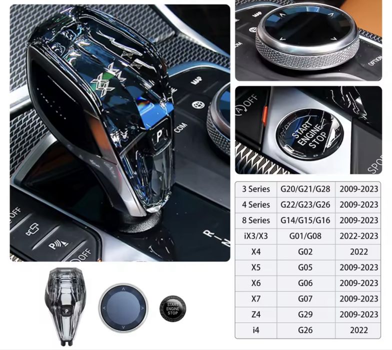 BMW G20 G21 G15 G16 G01 G02 G05 G06 G07 хрустальний набор ручка