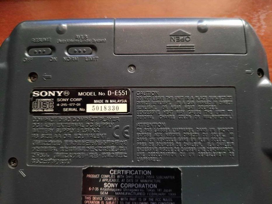 CD player Sony D-E551