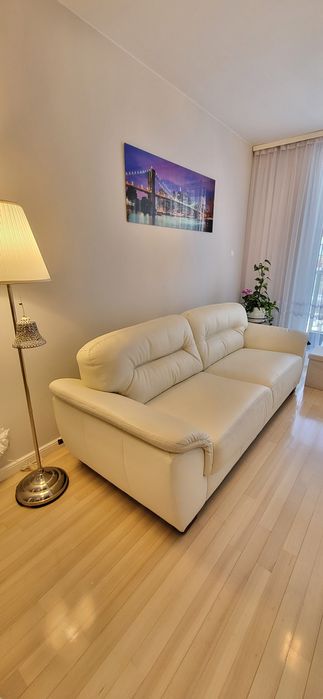 Sofa nierozkladana, biala