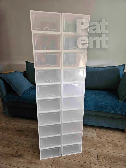 Pudełka 20 sztuk modułowe organizery białe do przechowywania zestaw