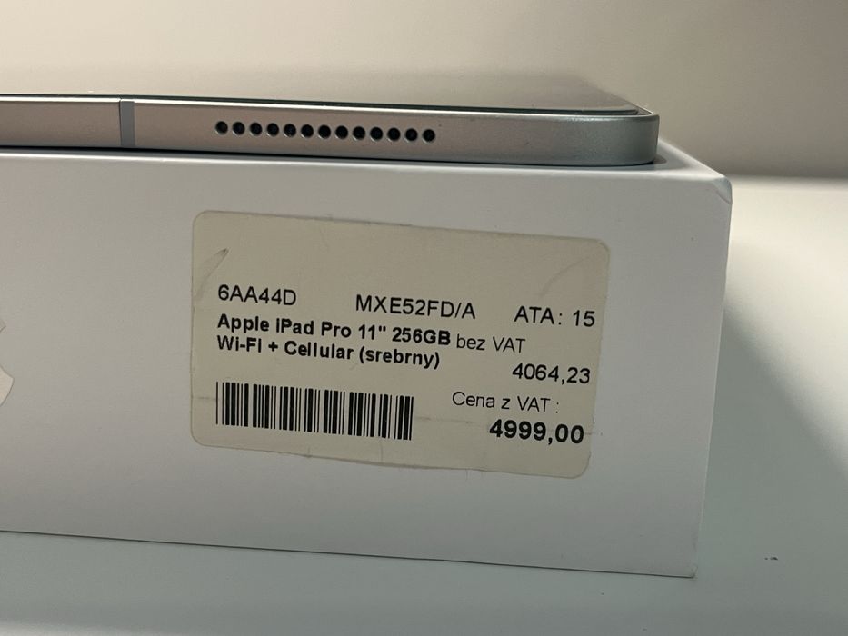 iPad Pro 11” (2. gen) 256gb WiFi-Cellular