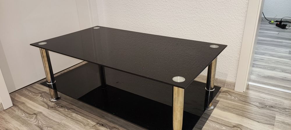 Stolik szklany czarny