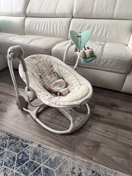Leżaczek bujaczek hybrydowy huśtawka InGenuity Bright Starts