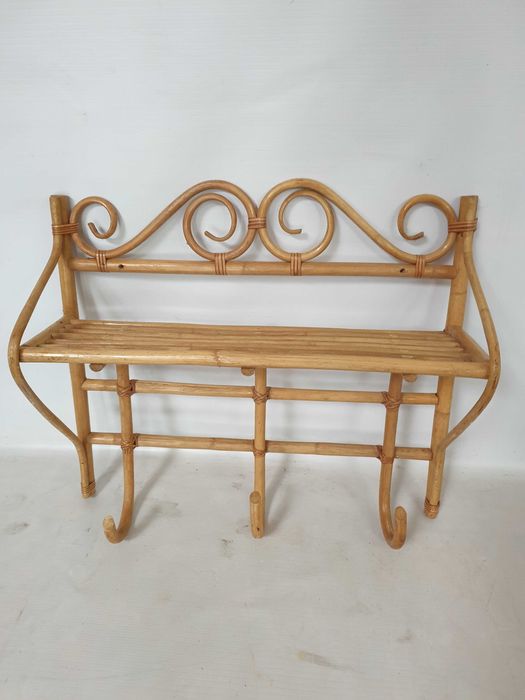 wieszak 60 70 retro vintage naścienny PRL bambusowy