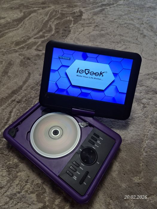 ieGeek Портативний програвач DVD, USB, Sd-kard, AV
