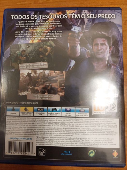 PS4 - Uncharted 4 O Fim  de um ladrão