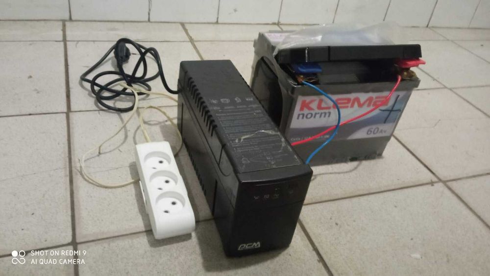 Бесперебойник инвертор FSP 650Ва ИБП UPS на свинцовом или Liion акуме