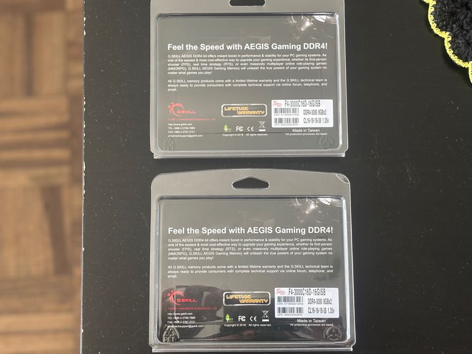 Memória RAM G.Skill Aegis DDR4 16GB (2x8GB) 3000MHz CL16