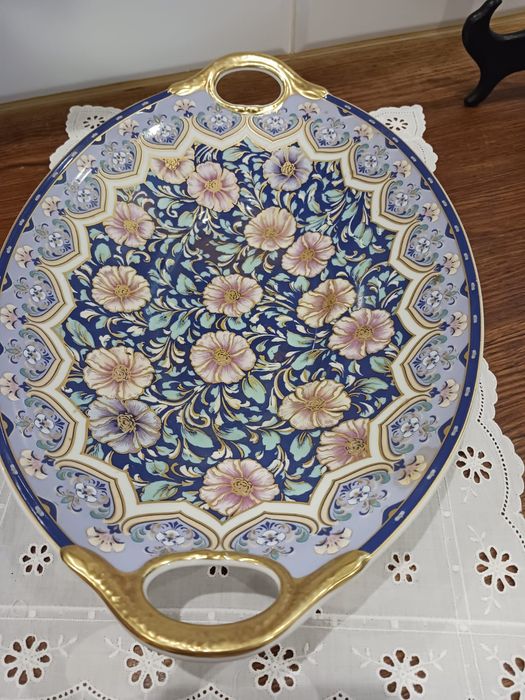 Kaiser duza 37 cm lśniąca patera Ballade kwiaty