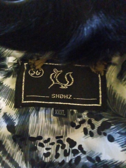 Полушубок натуральный /мех козы + отделка с кожи/