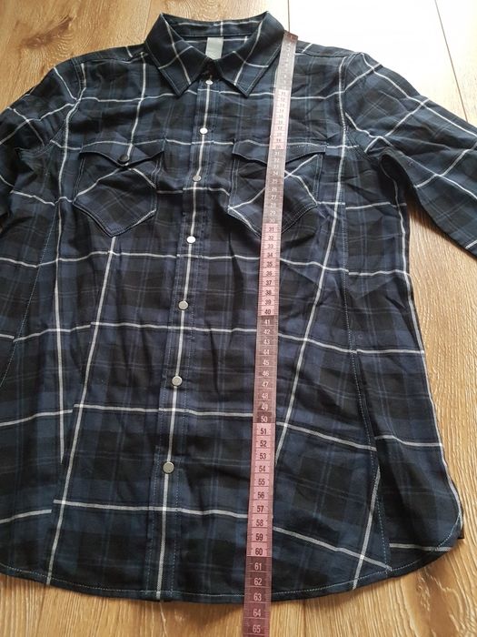 S 36 G-star Raw women koszula w kratę damska granatowa