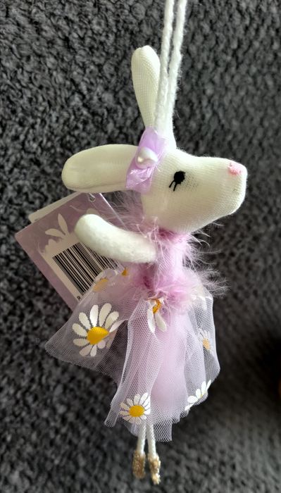 Dekoracja wisząca zawiieszka "Zajączek w Sukience" króliczek