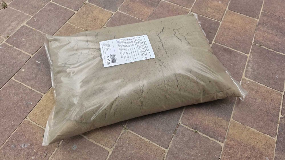 Piasek płukany, frakcja 0-2mm, worki 25kg, do trawnika, piaskownic