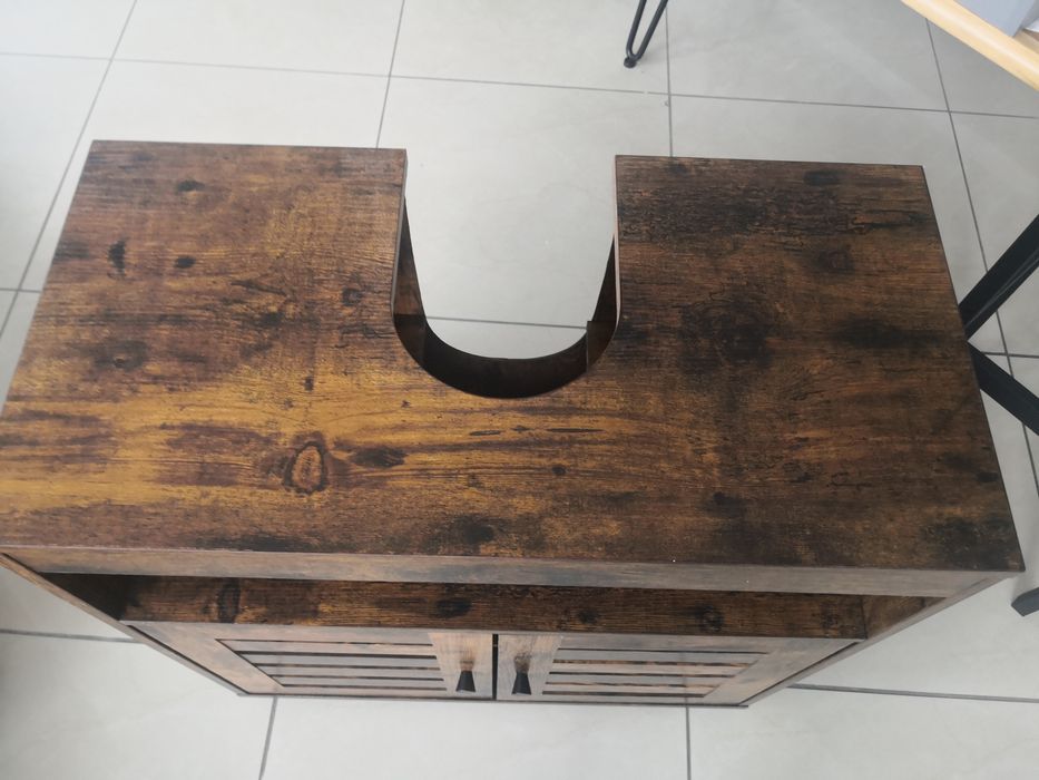 Stojącą szafka pod umywalkę Loft vintage uchylne drzwiczki półka 60cm