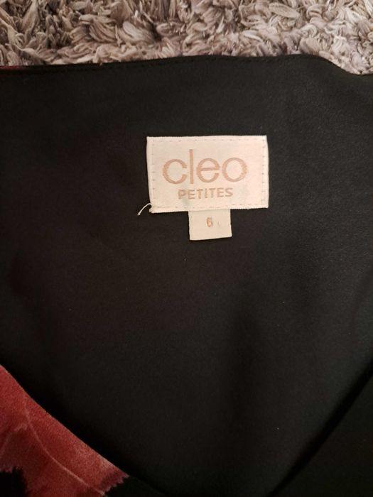 Letnia maxi czarna w czerwone kwiaty sukienka rozm. S, M