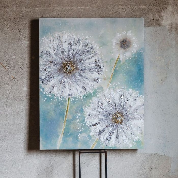 Piękny obraz wykonany ręcznie kwiaty home&you