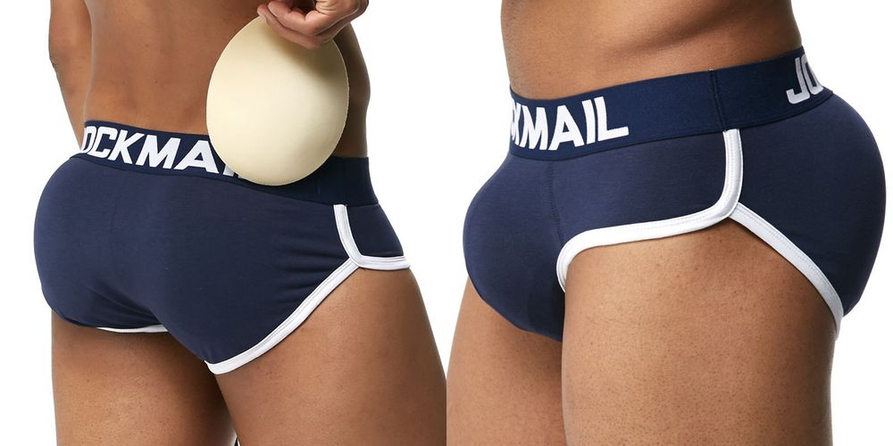 Męskie slipy modelujące z wkładkami push-up z przodu i z tyłu - XL