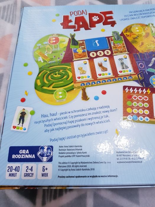 Gra rodzinna Podaj Łapę Zielona Sowa