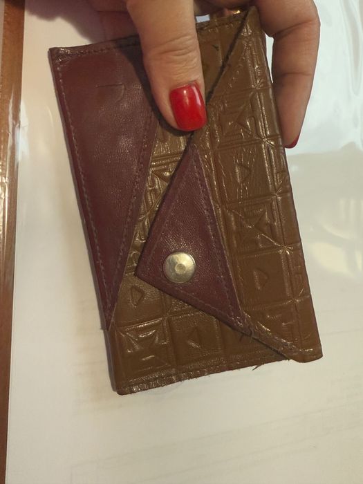 Шикарный винтажный кожаный кошелек монетница  ссср/кожа