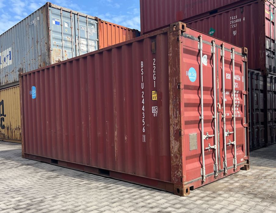 Kontener morski magazynowy budowlany 20DV 6 metrowy, używany