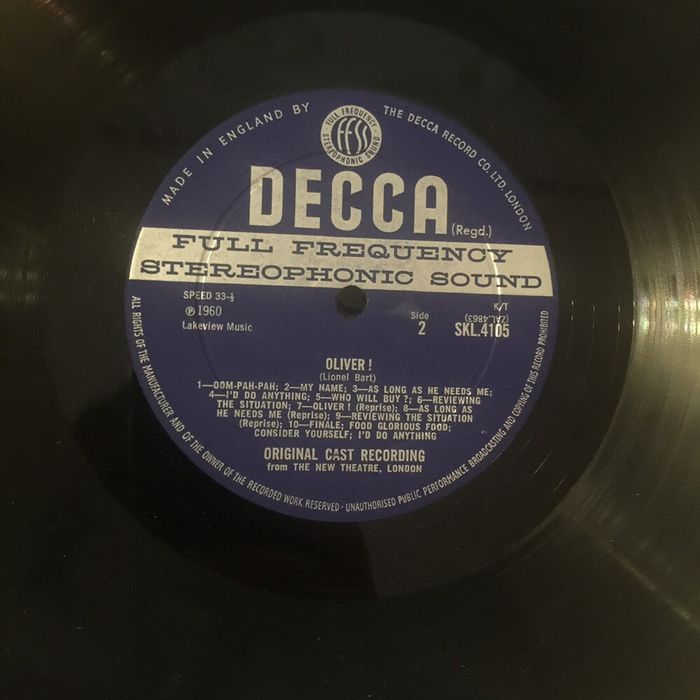 Vinil Donald Albery - Oliver musical - 1960