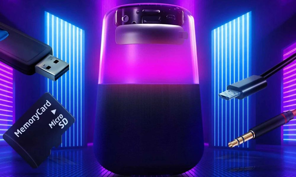 Głośnik Bluetooth RGB Świeci Kolorowo Xblitz Master Go USB Karta SD Radio Nowy