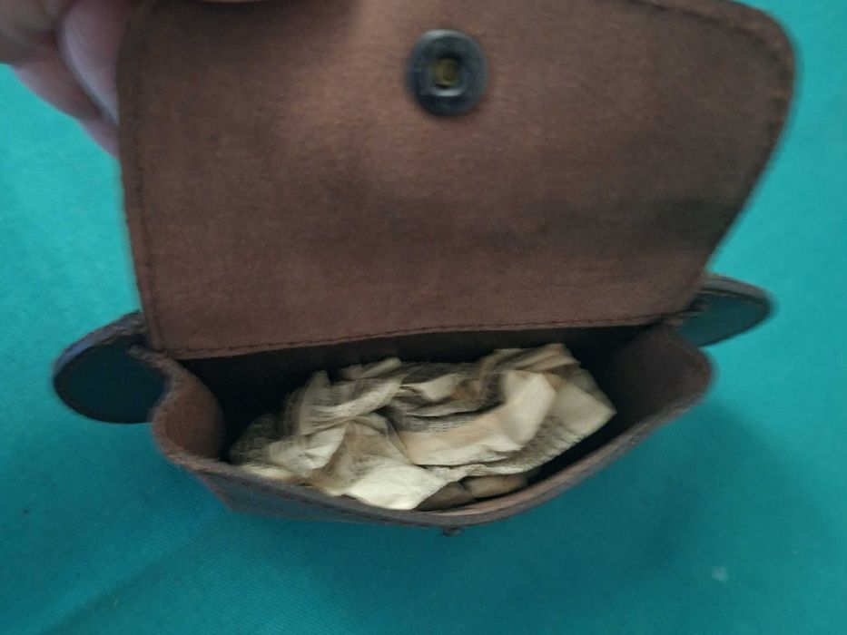 Bolsa Cartucheira em couro, para munições de caça, NOVA