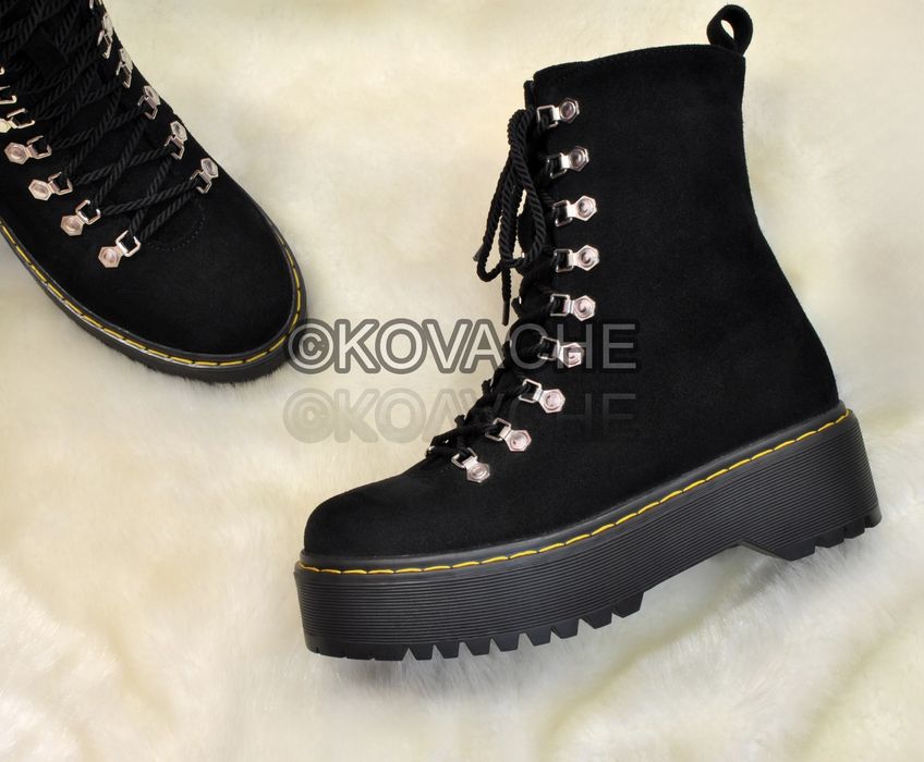 Жіночі натуральні  черевики шкіряні замшеві  демісезонні р. 35 23 см