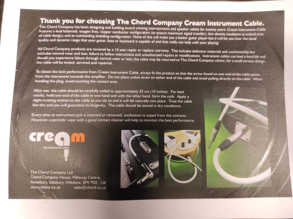 379zł -> 199zł Chord kabel xlr do mikrofonu przewód mikrofonowy TAhifi