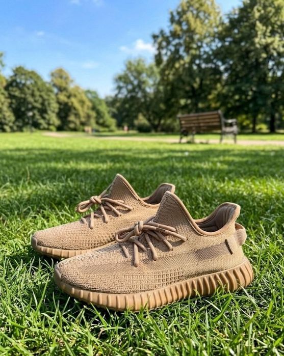 Чоловічі літні коричневі кросівки Adidas Yeezy boost 350/адідас