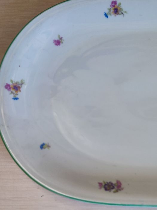 Duży półmisek porcelanowy Karolina w kwiaty PRL