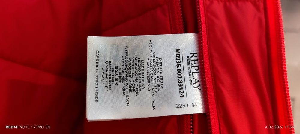 Replay męska kurtka rozmiar M stan BDB