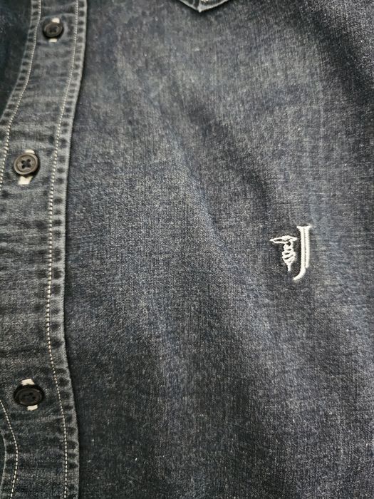 Modna, bawełniana koszula jeansowa Trussardi, o 500 zł TANIEJ!
