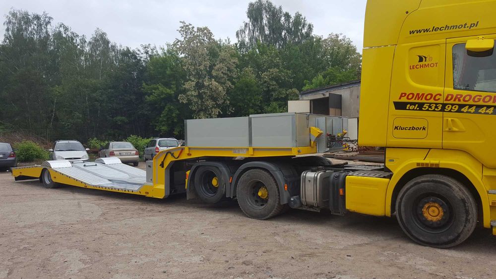 Naczepa nisko podwozie laweta  wynajem Transport Usługi Holowanie 24H