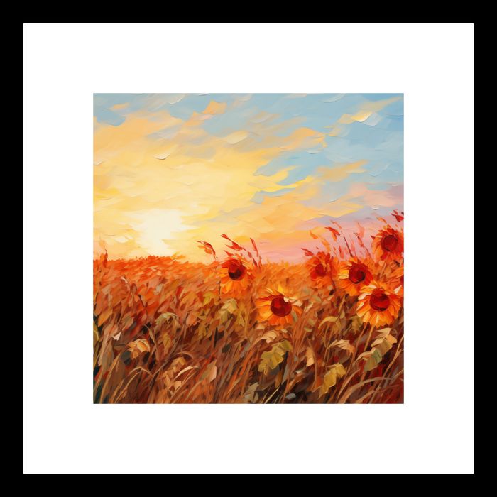 Plakat 20x20cm Płomienie Zmierzchu