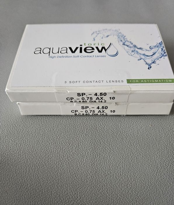 Soczewki kontaktowe Aqua view toric -4.5