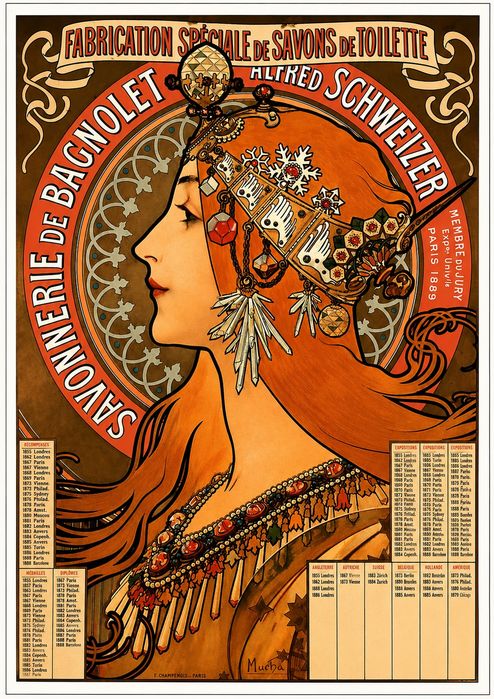 Lote 8  Cartazes Alfons Mucha